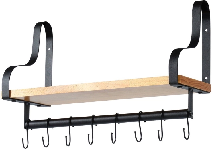 Stevige combinatie van metaal en natuurlijk hout