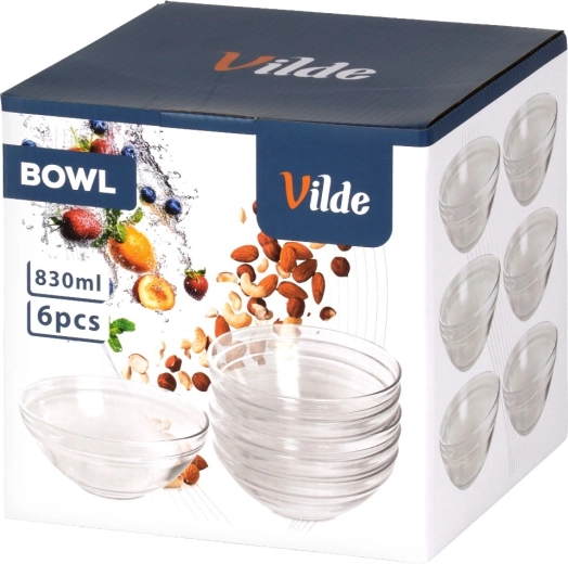 6× schaaltje 830 ml voor universeel serveren