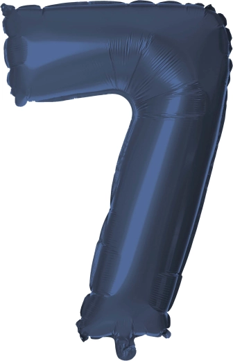 Folieballon TORO cijfer 7 30 cm – Blauw
