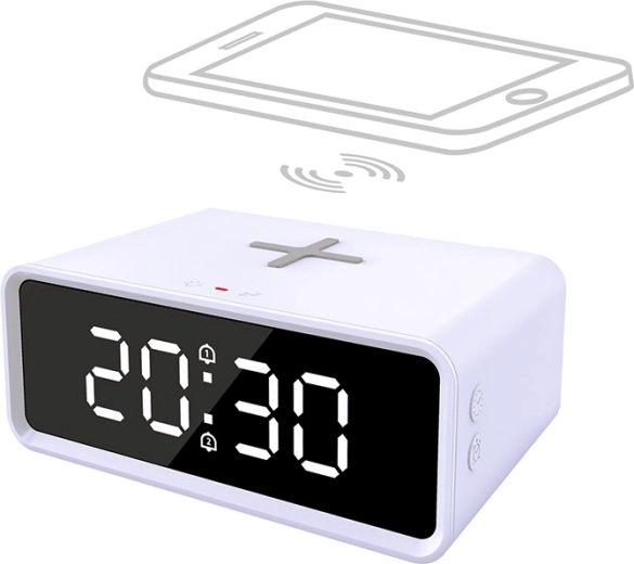Solight digitale wekker met Qi draadloze oplader