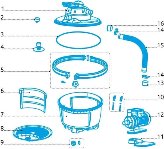 Constructie voor betrouwbare watercirculatie