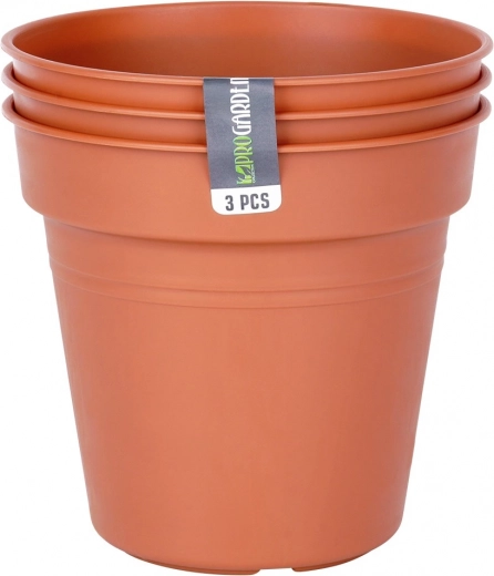 Set van 3 bloempotten voor eenvoudig combineren van beplanting