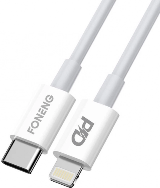 USB‑C naar Lightning-kabel FONENG X31 2 m 3 A 20 W wit