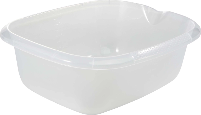 Ronde transparante kom met schenktuit 38 × 32 × 14 cm