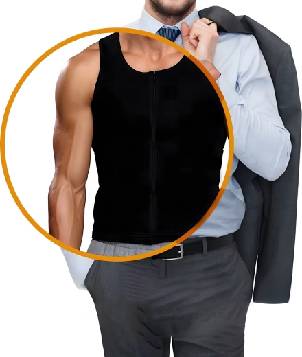 Ritssluiting voor en comfortabel te dragen onder kleding