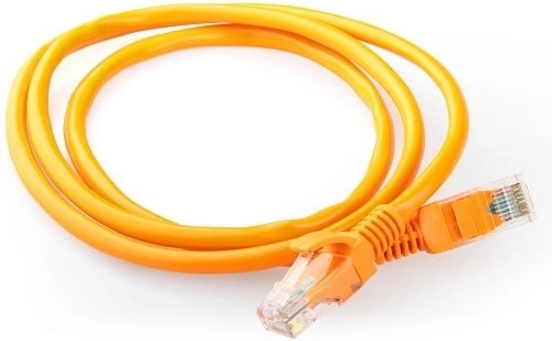 Netwerk patchkabel cat 5e utp 0,5 m, oranje, met gegoten kapjes