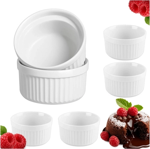 Ruhhy keramische ovenschaaltjes (ramekins) 200 ml – set van 6 stuks