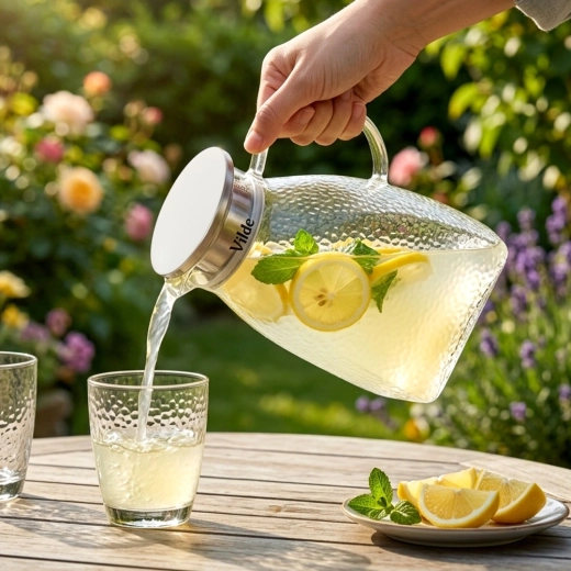 Borosilicaatglas en comfortabel schenken