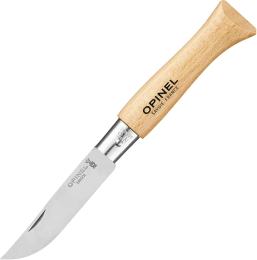 Opinel N°05 Inox inklapbaar zakmes met beukenhouten handvat