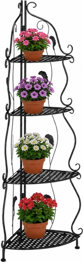 Vier roosterplanken voor planten en decoratie
