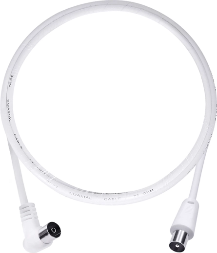 Solight coaxiale antennekabel 3C2V met gecombineerde connectoren, 3 m, wit