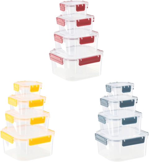 Set voedselbewaarbakjes met deksels en afdichting - 4 stuks
