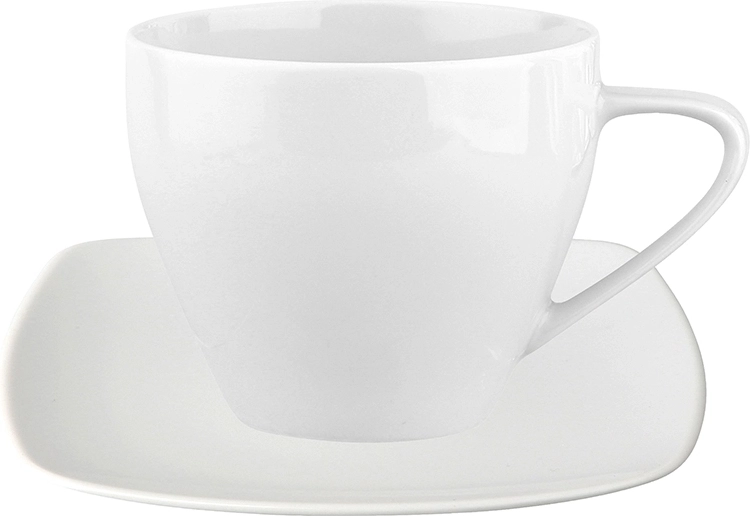 MariaPaula Moderna moderne witte vierkante koffieset voor 6 personen (12-delig)