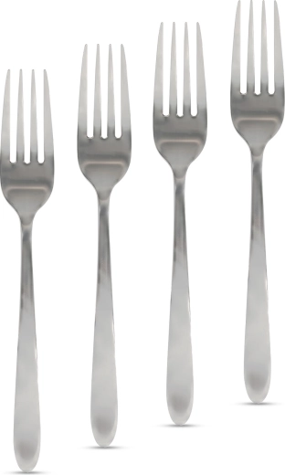 Set roestvrijstalen dessertvorken, 4 stuks