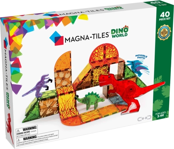 Magna-Tiles magnetische bouwset dinosaurussen 40-delig