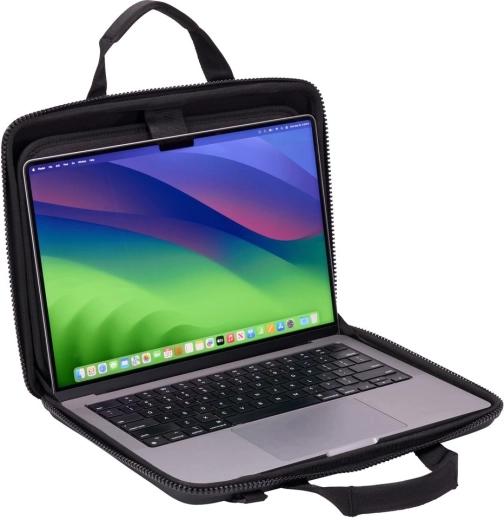 Clamshell-opening om direct uit de tas te werken