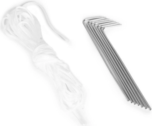 Verankering en praktische accessoires inbegrepen