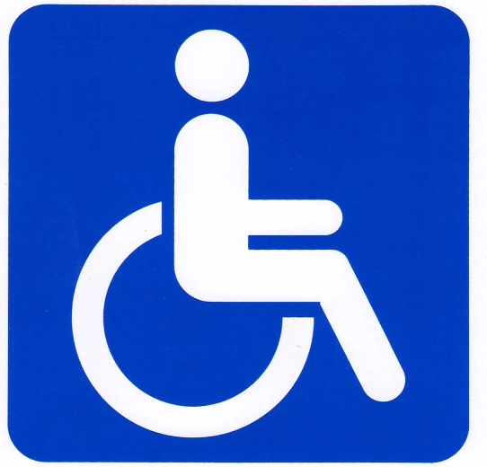 Zelfklevend bord – toegankelijke ingang 105 × 105 mm