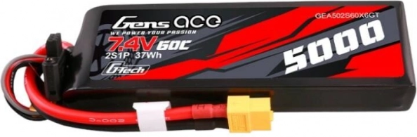 Gens Ace G-Tech 5000 mAh 7,4 V 60C LiPo 2S met XT60‑connector