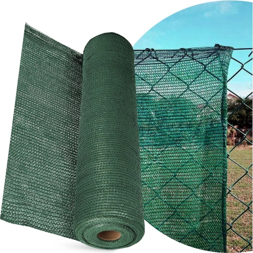 Schaduw- en afschermnet voor hek 1,5 × 50 m 180 g/m² met 100 trekbandjes