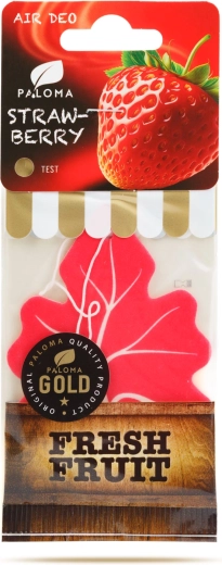 Paloma Gold Fresh Fruit Strawberry hangende luchtverfrisser voor in de auto