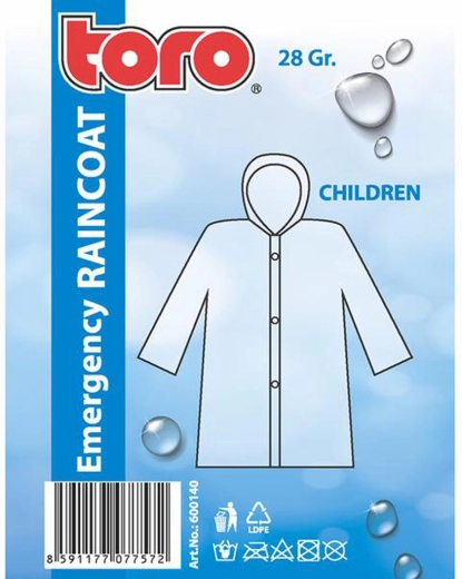 Kinderregenponcho met capuchon, universele maat