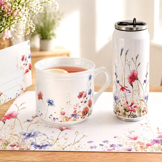 Decoratief bloemmotief en praktisch formaat