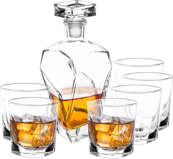 Whiskyset Marco met karaf 0,75 l en 6 glazen van 280 ml