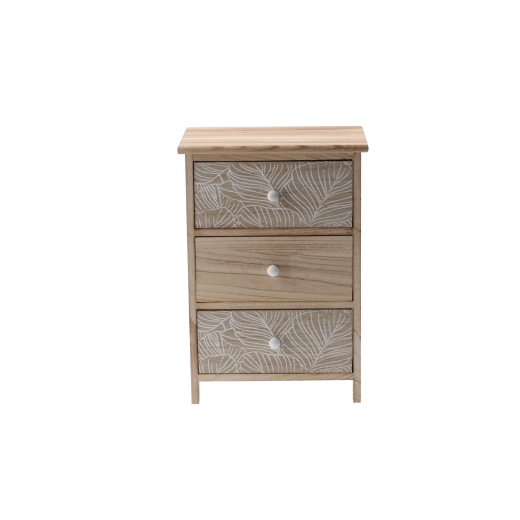 Natuurlijk hout met bladmotief
