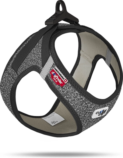 Curli hondentuig met snelsluiting van merinowol zwart XL (12–18 kg)