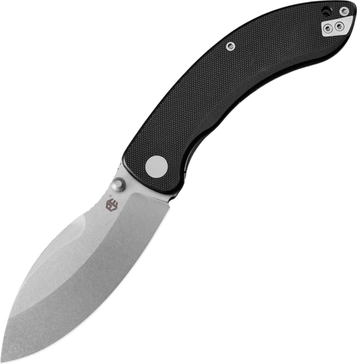 Petrified Fish Zonda zakmes 9,5 cm, stonewash, zwart G10