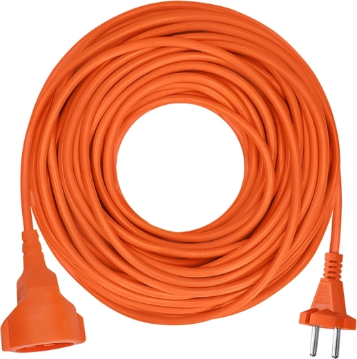 Solight verlengsnoer met koppeling 15 m, 2×1,5 mm², oranje - 1 stuk