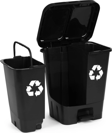 Uitneembare bakken met handgrepen voor snel legen