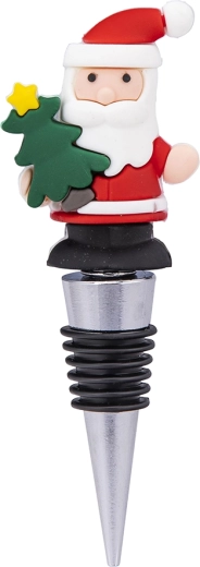 Kerstwijnstopper Nikolaas met kerstboom