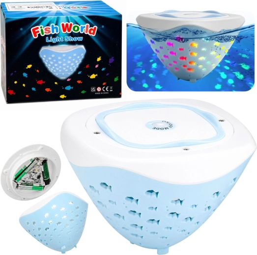 Drijvende LED-lamp voor zwembad en bad IP68 met visjesprojectie, 6 standen