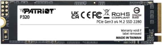 SSD-schijf 512 GB PATRIOT P320 PCIe M.2 NVMe Gen3 x4