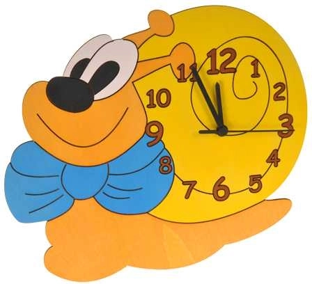 Houten kinderklok Slak
