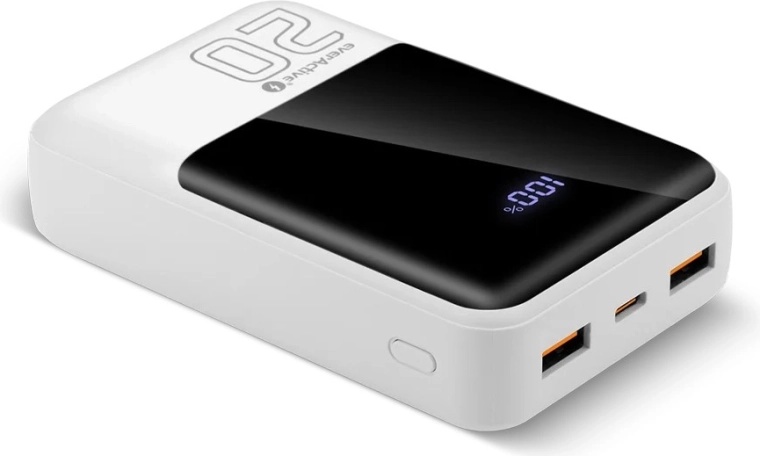 Powerbank 20.000 mAh met snel opladen 22,5 W, 2× USB-A en USB-C met LCD-display