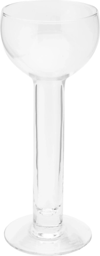Elegant helder glas op hoge voet