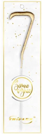 Sterretje cijfer 7 goud 16,5 cm