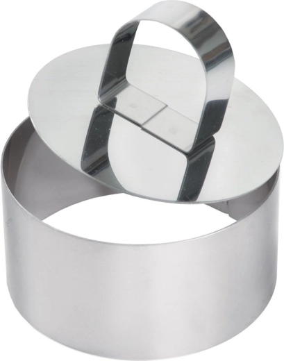 RVS keuken vormring met aandrukstempel 8 cm