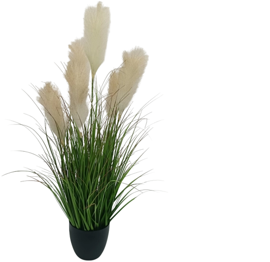 Kunstmatig pampagras in pot beige 105 cm Garden Line