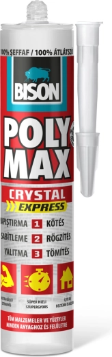 Bison Poly Max Crystal Express transparante lijm en kit 300 g