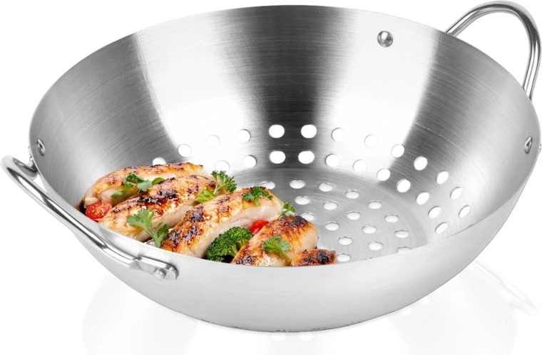 Geperforeerde grillmand Vilde van roestvrij staal 20,5 cm