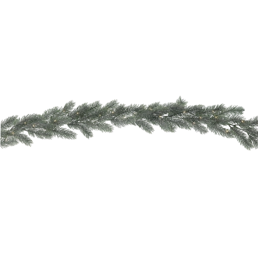 Realistische naaldgroen-guirlande met warm licht