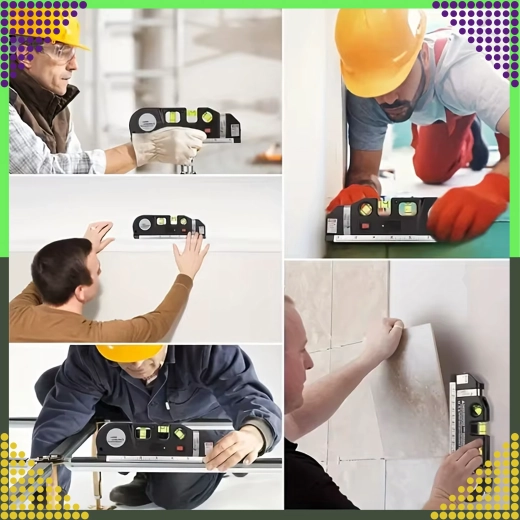 3 libellen voor horizontaal, verticaal en 45°