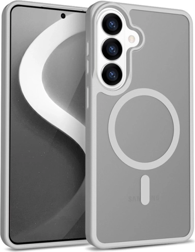 Hybrid Matte Magnetic hoesje met MagSafe voor Samsung Galaxy S26 – grijs