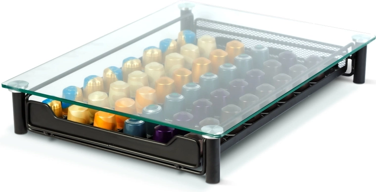 Overzichtelijke opslag voor maximaal 60 capsules