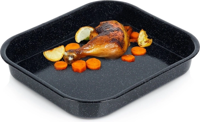 Geglazuurde rechthoekige braadslede 29,5 × 25,5 × 4,5 cm, 2,5 l