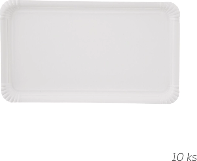 Wegwerp papieren trays 33 × 19 cm, 10 stuks